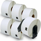 BETCKEY - Compatible Large Address Labels Replacement for Brother DK-1208 (1.4 in x 3.5 in), Use with Brother QL Label Printers [6 Rolls/2400 Labels]