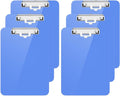 Hongri Plastic Clipboard with Pen Holder, Blue 8.5x11 Letter Size Clip Board for Classroom, Office, Students, Nurses and Women, Low Profile Clip, Size 12.5 x 9 in(Pack of 6)