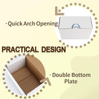 WIFTREY 40 Pack 6x4x3 Small Shipping Boxes for Packing Small Business, White Corrugated Cardboard mailing Box for Shipping
