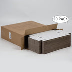 50 Pack 7x5x1 Inches Small Shipping Boxes, White Corrugated Cardboard Boxes, Moving Mailing Packing Box