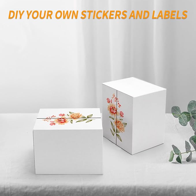PETAFLOP Shipping Boxes 7x6x5 White Cardboard Box Kraft Corrugated Small Mailing Boxes, 25 Pack