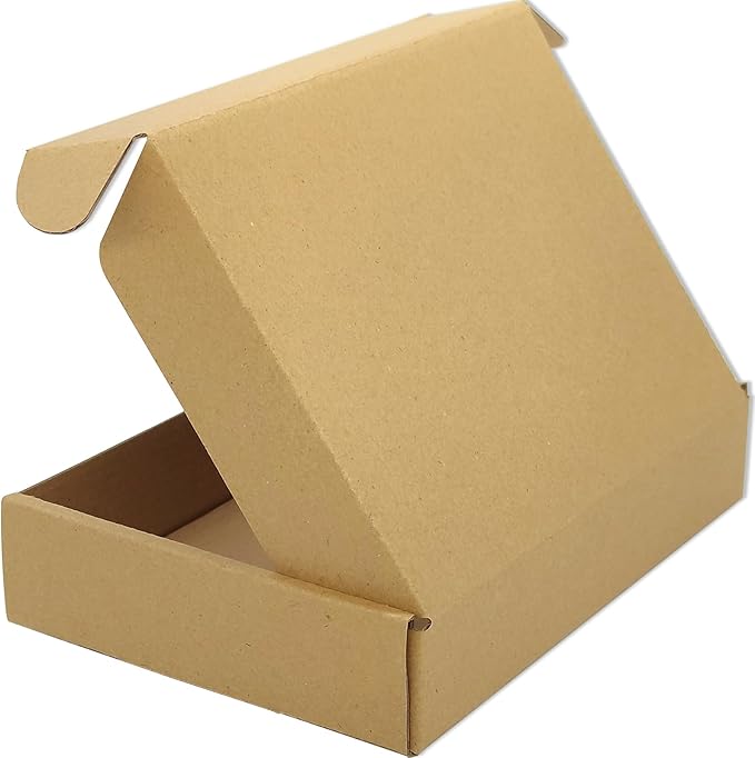 Small Brown Shipping Boxes for Small Business Pack of 25-8x5.5x1.6 inches Cardboard Corrugated Mailer Boxes for Shipping Packaging Craft Gifts Giving Products