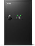 XDeer 122-Keys Key Lock Box Wall Mount with Advanced Anti-Theft Deposit Key Slot & LED Light, Key Cabinet with Combo and Key Lock, Key Safe for Hotels & Office & Companies & Car Dealerships