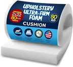 Isellfoam RaceCityFoam Upholstery Foam Cushion High Density 2" H x 22" W x 80" L (Ultra Firm) 50ILD High Density Upholstery Foam Cushion CertiPUR-US Certified Foam, Made in USA