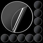 Adhesive Pads, 10PCS Double Sided Circular Mounting Tape, Waterproof, Heavy Duty, Removable, Clear, 2in (50mm), for Walls Hanging, Indoor Use