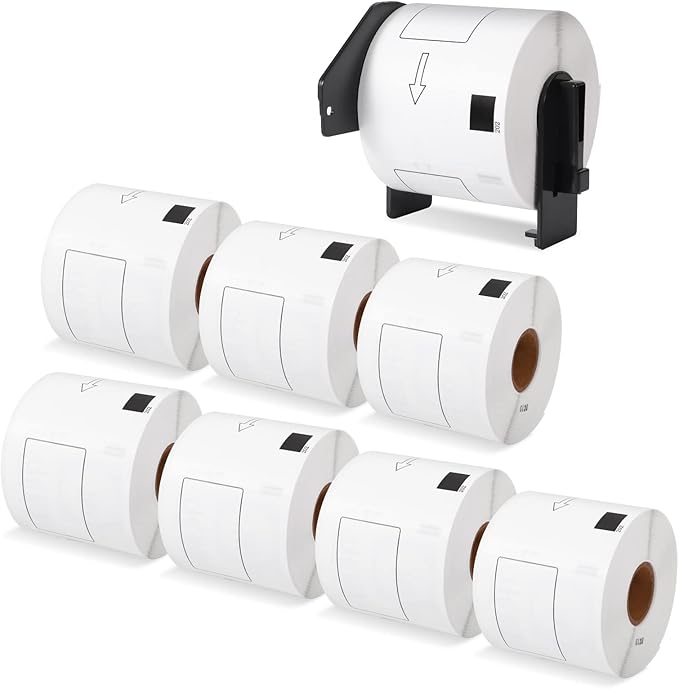 Label KINGDOM Replace DK-1202 White Paper Shipping & Postage Label, 2.4" x 3.9" (62mm x 100mm), 300 Labels Per Roll for Brother QL-800 Label Printer (8 Rolls+ 1 Frame)