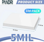 Laminating Sheets, PANDRI 100 Pack Thermal Laminating Pouches Holds 11 x 17 Inch, 5 Mil Plastic Laminator Paper 11.5 x 17.5 Inch, Clear Round Corner