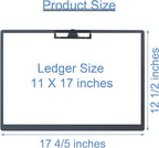 Acocony 11x17 Clipboard Aluminium with Pen Holder Extra Large Clipboard Landscape Super Hard 11 x 17 Clipping Board Black Pack of 1