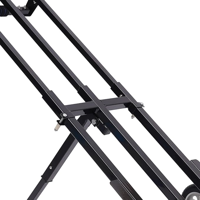 Stair Climbing Cart, Foldable Hand Truck with 6+2 Wheels, Stair Climber Hand Truck, Black 460lbs Heavy Duty Dolly Cart with Adjustable Height for Goods Warehouses Airports