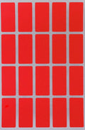 Small Rectangular Label Stickers 1.57 inch x 0.75 inch - 2160 Pack, Neon Red Color-Coding Labels (40mm x 19mm)