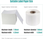 Eujgoov Universal Compatibility Label Holder,Easy to Use,Premium Material Organizer for Thermal Label Rolls