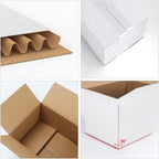25 Pack Small Shipping Boxes 6x6x3 Inches, White Corrugated Cardboard Box for Shipping, Packing, Business, DIY
