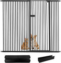Lumizone Extra Tall Cat Gate 55.12" High Pressure Mounted Extra Wide 2025 New (17 Sizes) 1.37" Gap No Drilling Auto-Close One-Handed Operation Tall Pet Gate for Dogs(Black, 55.12" H x 67.72"-71.84" W)