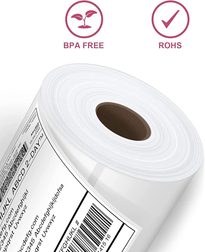 4”x6” Thermal Labels 250 Labels - BESTIKER 4x6 Shipping Labels 1 Rolls, Compatible Zebra 2844 Brother Rollo Direct Thermal Printer Label 4x6 Paper, 1” Core
