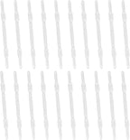 PATIKIL 20 Pcs Loose-Leaf Paper Binding Clamps, Transparent White Plastic Paper Organizers Notebook Fasteners Reusable Prong Binder Clip for Home Office File Report Chart Documents