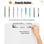 Hongri Plastic Clipboard with Pen Holder, White 8.5x11 Letter Size Clip Board for Classroom, Office, Students, Nurses and Women, Low Profile Clip, Size 12.5 x 9 in(Pack of 6)
