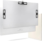 Three Clip Aluminum 11x17 Clipboard Metal Stainless Hangable Clipboards Art Pen Holder Extra Large Clip Board for Business Medical Professionals Workshop (Silver, A3-3Clip)