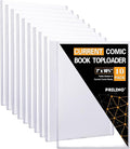 10ct Current Comic Book Toploaders - Modern Comic Book Top loaders, Crystal Clear Regular Comic Book Topload, Premium PVC Comic Book Holder, Crystal Clear Protection for Display, Storage, Collection