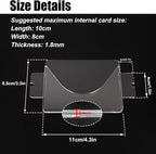4 Pack Parking Permit Holder for Car Windshield,Acrylic Pass Holder with Strong Suction Cup,Clear Parking Tag Holder for Parking Permit,Vehicle Permit,Toll Pass,Name Card(4x3in)