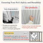 Lumizone Extra Tall Cat Gate 55.12" High Pressure Mounted Extra Wide 2025 New (17 Sizes) 1.37" Gap No Drilling Auto-Close One-Handed Operation Tall Pet Gate for Dogs(White, 55.12" H x 84.45"-88.57" W)