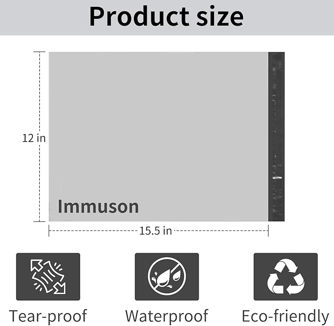 Poly Mailer 12x15.5 Inch 100 Pack,Shipping Bags for Business,Strong Adhesive Self-SealingBags,Waterproof Poly Bag for Clothing,Self-Sealing Envelopes Bags