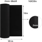 AMZQNART EVA Foam 2mm, Cosplay Foam Roll 16 x 59in (6.5sqft) Black, Suitable for Large Foam Cosplay Modeling, DIY Projects, Crafts, Ultra High Density 90 kg/m3.