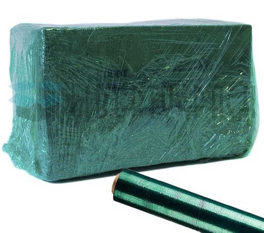 APQ 4 Rolls of Blown Hand Stretch Film 18" x 1500'. Green Hand Stretch Wrap, 80 Gauge. Tear Resistant Residue Free Film for Moving, Shipping, Wrapping. Industrial Grade Pallet Shrink Wrap Film.