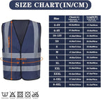 AYKRM 12 colour High visibility viz vest hi vis viz reflective work construction safety vest (XS-8XL)