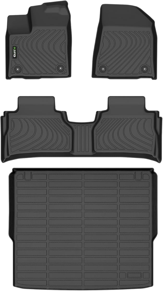 Floor Mats & Cargo Liner Custom for 2025 2026 Nissan Murano All Weather Protection TPE Automotive Floor Liners Fits Front& 2nd Row Set Accessories, Black