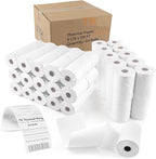 (50 Rolls) 3 1/8" x 119' Thermal Paper, POS Receipt Paper for Retail Business Cash Register, Fits Most Credit Card Terminal