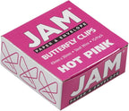 JAM PAPER Colorful Butterfly Clips - Pink Paper Clamps - 15/Pack