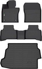 HAFIDI® Floor Mats & Cargo Liner Set Fit for 2023 2024 2025 2026 Toyota Prius & Prius Prime All Weather Protection TPE Anti-Slip Automotive Full Set Floor Liners Custom Accessories - Black