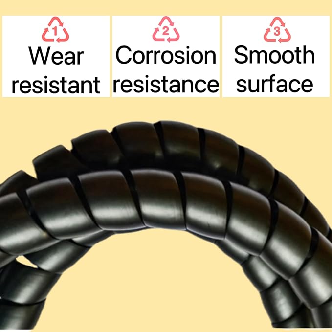 Spiral Wrap Hose Cable Protector - 1.25" OD x 20' Pre-Cut Lengths-Safe Hose Protector to Avoid Wear and Extend Life for Hydraulic Pneumatic Hoses
