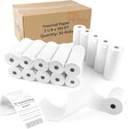 (30 Rolls) 3 1/8" x 190' Thermal Paper, POS Receipt Paper for Retail Business Cash Register, Fits Most Credit Card Terminal