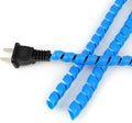 Spiral Cable Wrap, 16.4ft, 33ft Wire Protection Sleeve Cover Cable Organizer Pipe Flexible Spiral Wrap Winding Tube Prevent Cat from Chewing Cables (Blue, 8mm (5/16")-33ft)