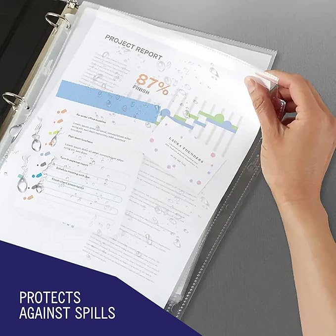 Heavy Duty Sheet Protectors for 3 Ring Binder, 200 Count Bulk Clear Page Protectors, Top Loading Plastic Sleeves 8.5 x 11 inch