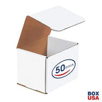 Box USA BM544 5"L x 4"W x 4"H, White (Pack of 50)