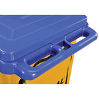 Global Industrial Janitor Cart Blue with 25 Gallon Vinyl Bag