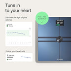WITHINGS Body Comp - Scale for Body Weight and Complete Body Analysis, Wi-Fi & Bluetooth, Baby Digital Scale, Accurate Visceral Fat, Heart Health, Scales Compatible with Apple