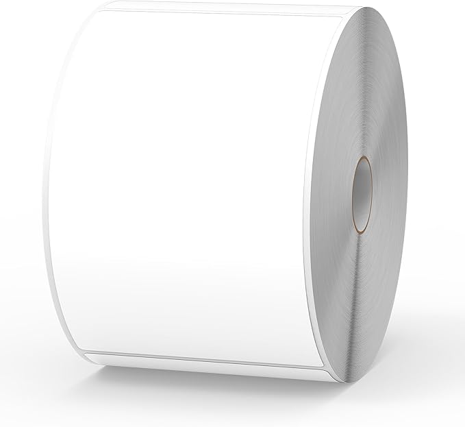 500 Pcs Rectangle Inventory Stickers Vinyl 3 × 5 Inch Moving Labels for Storage Bins Self Adhesive Color Coding Labels Waterproof Removable for Boxes Warehouse Classroom Office, White