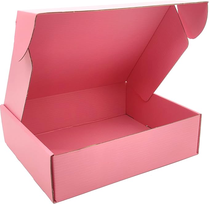 Pink Shipping Boxes for Small Business Pack of 25-10x8x2.7 inches Cardboard Corrugated Mailer Boxes for Shipping Packaging Craft Gifts Giving Products