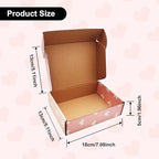 Green Recyclable Cardboard Small Gift Mailer Boxes for Shipping Packaging Craft Mother's Day Gifts Giving Products (Pink, 7.2 x 5.2 x 2 Inch)