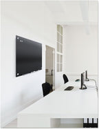 Quartet Magnetic Dry Erase Board, 72" x 48" Glass Whiteboard for Wall, Infinity, Black (G7248B)