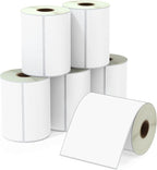 BETCKEY - 4" x 5" (102 mm x 127 mm) Large Shipping & Multipurpose Labels Compatible with Zebra & Rollo Label Printer,Premium Adhesive & Perforated [6 Rolls, 2100 Labels]