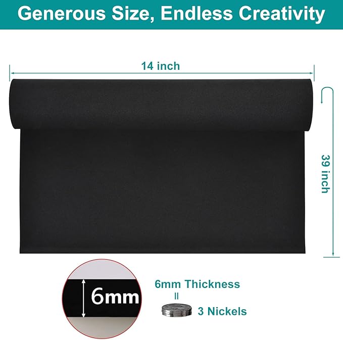 EVA Foam Roll - EVA Foam Sheets for Crafts,Cosplay Costume,DIY Projects - High Density Foam - 6mm Thick,39"x14"