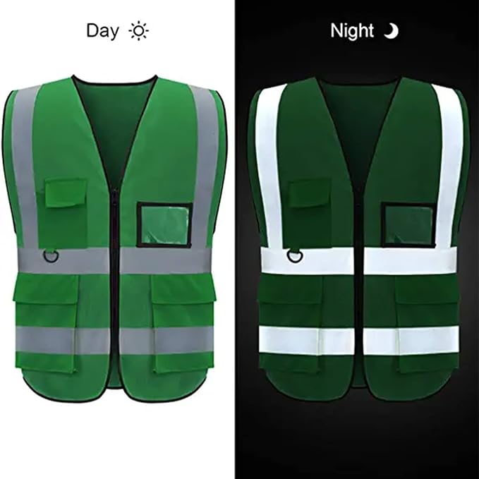 BeautyWill Custom Safety Vest Logo Class 2 High Visibility Reflevtive Vest Outdoor Protective Workwear