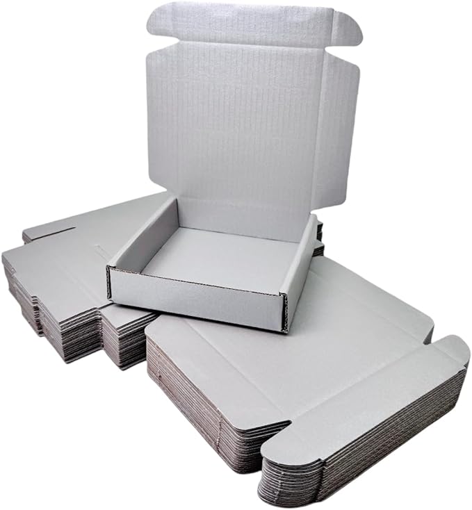 15 Pcs 5.1 x 5.1 x 1.2 inches Mini Size Shipping Boxes Corrugated Cardboard Mailer Boxes Bulk for Packaging Business Mailing Gift,Mini Mailer Boxes for Packaging (Silver, 5.1 x 5.1 x 1.2")