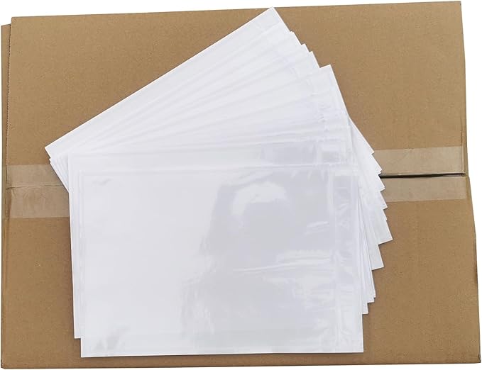 1000 PCS 6"x 9" Clear Self-Adhesive Packing List Envelopes Plastic Shipping/Mailing Pouch Enclosed Bags for Packing Slips Invoice Label