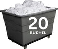 Commercial 20 Bushel Utility Cart with Steel Base, Poly Box Basket Truck, Laundry Cart, and Rolling Trash Bin, 51.5-Inch x 35.5-Inch x 36-Inch, 1000 Pound Weight Capacity, Gray