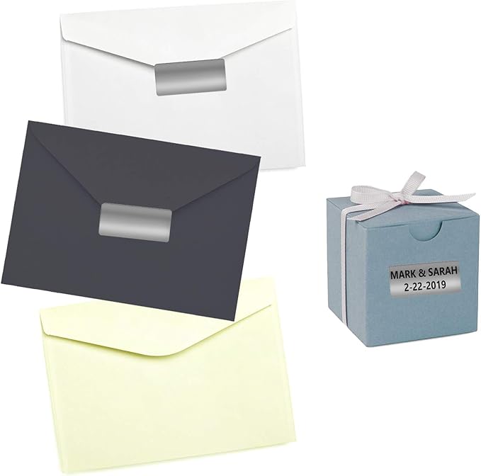 Royal Green Rectangle Black Sticker Labels 1.57 inch x 0.75 inch (40mm x 19mm) - 2000 Pack